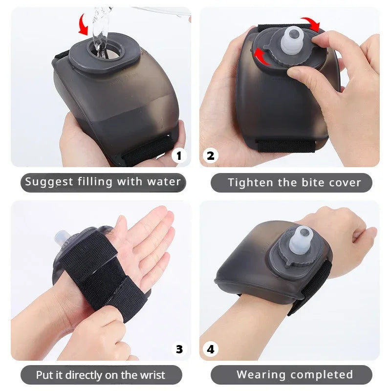 Sports Wrist Water Bottle, Cycling Marathon Hydration Tool, Mountaineering, Outdoor Portable Climbing Wrist Water Bottle