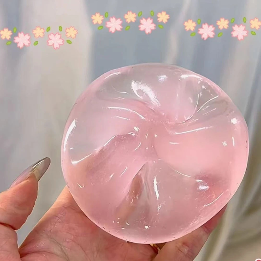 Hot Sale Squishy Maltose Stress Balls Sensory Ball Slow Rise Squishy Transparent Ball for Adults Hand Exercise Squeeze Gifts