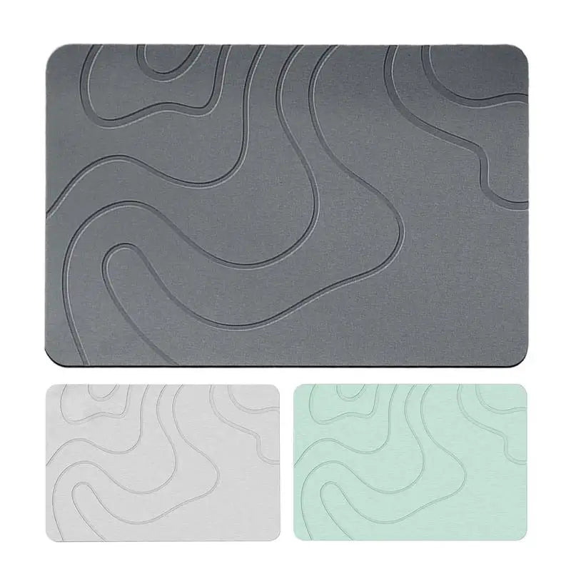 Diatomite Stone Bath Mat, Non-Slip Toilet Door Rug, Quick-Dry Absorbent Entryway Mat